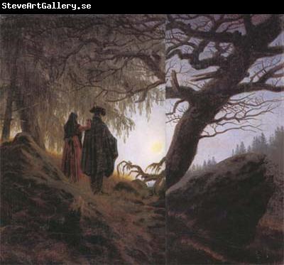 Caspar David Friedrich Man and Woman Contemplating the Moon (mk10)